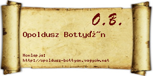 Opoldusz Bottyán névjegykártya